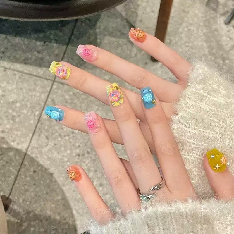 Phone Accessories Diy - 100개 미니 컬러풀 거북이 레진 참