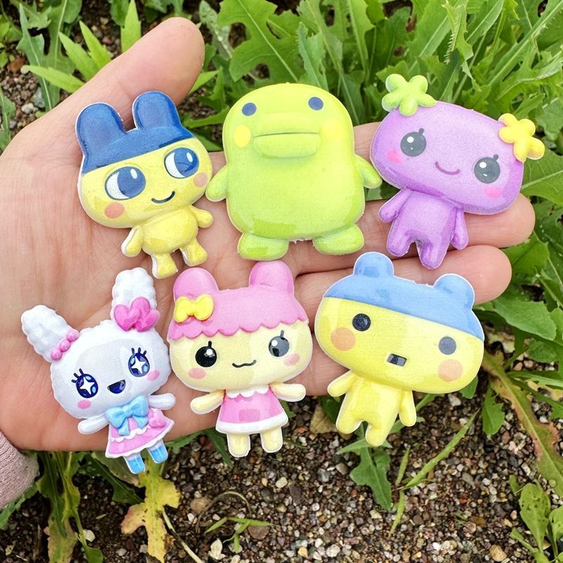 Phone Accessories Diy - 45mm 만화 다마고치 양면 인쇄 속이