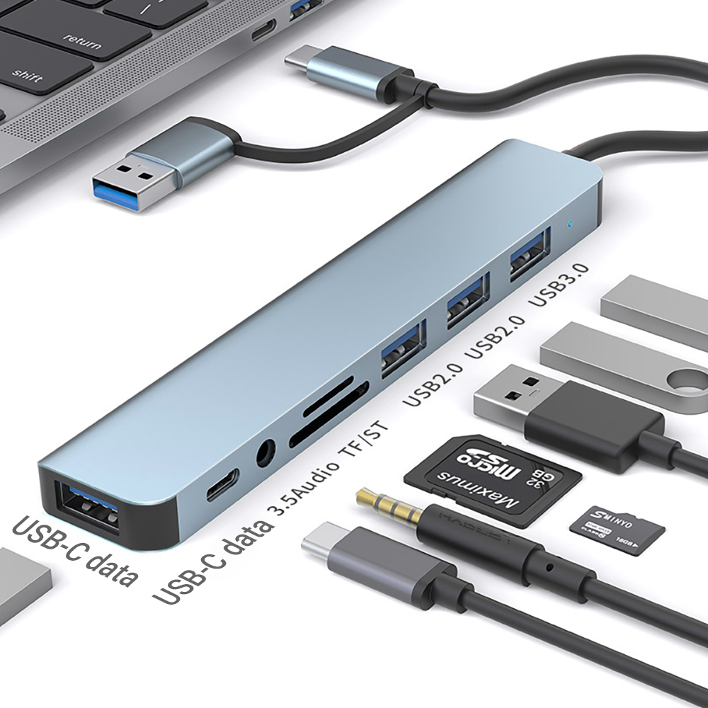 Phone Accessories You Need - 9-in-1 듀얼 헤드 USB 도킹 스테이션