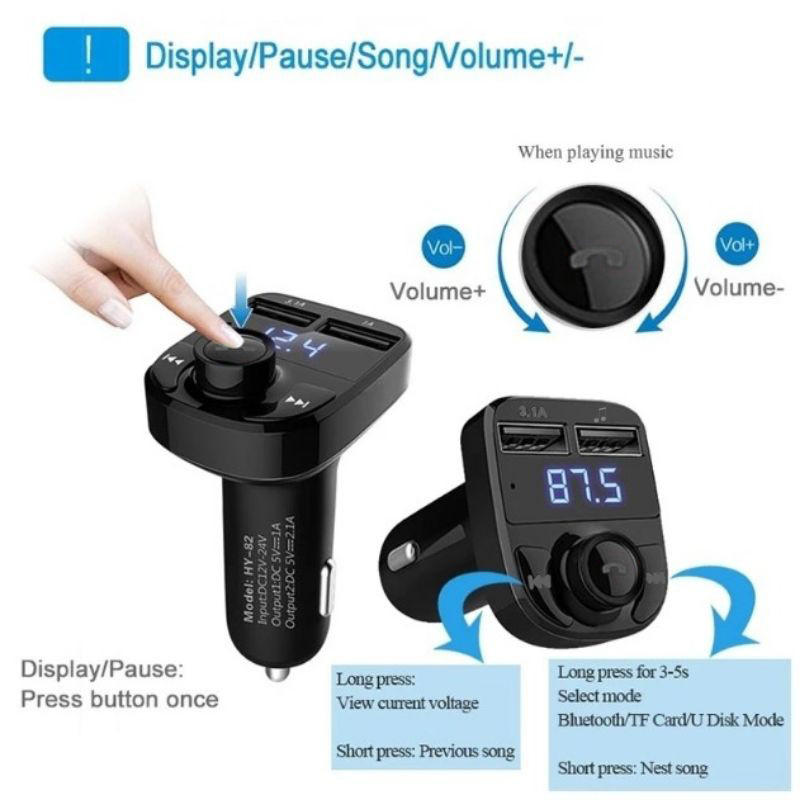 블루투스 FM 트랜스미터 차량용 충전기 듀얼 USB 포 - Phone Accessories You Need 리뷰 및 가격