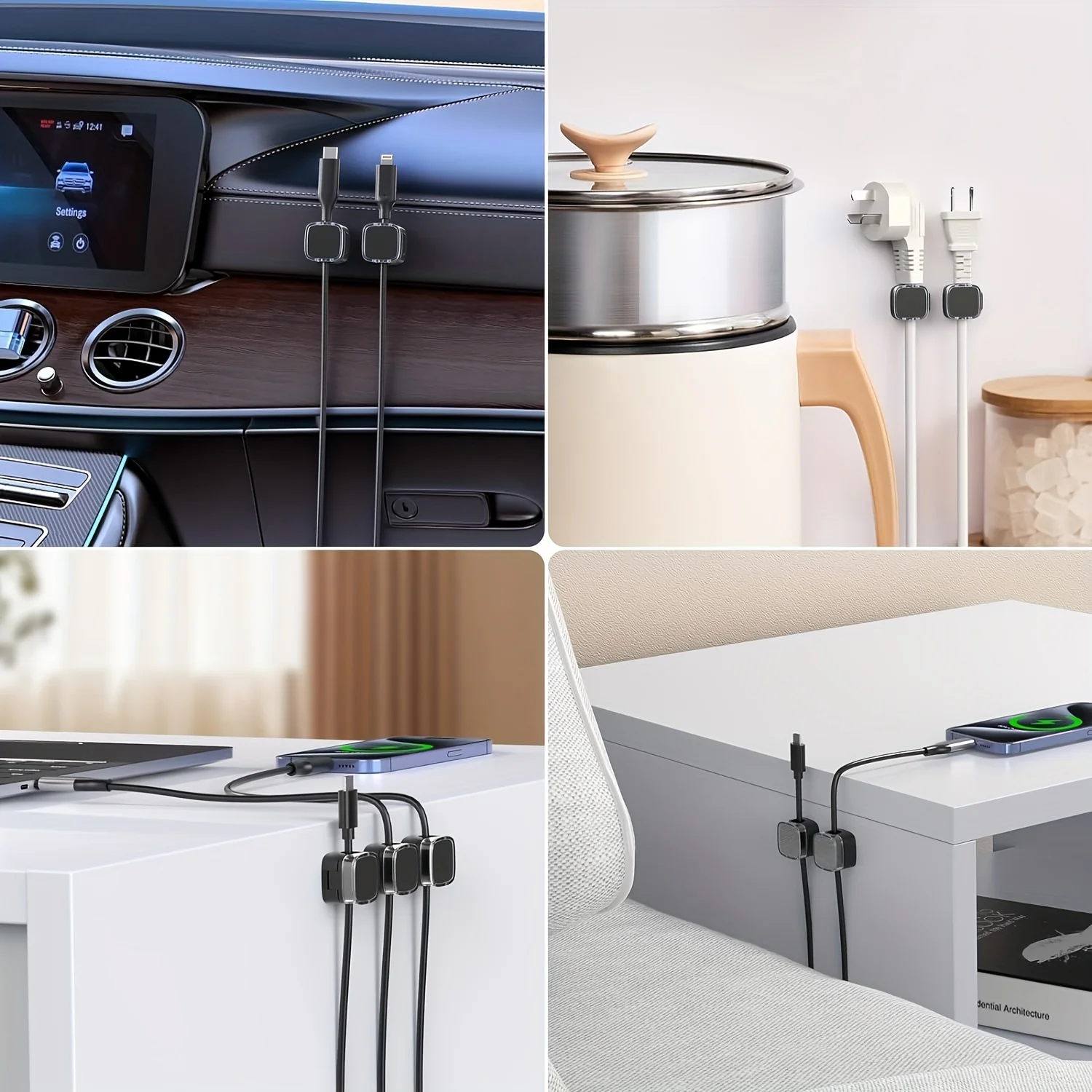 VIKEFON 6pcs 마그네틱 케이블 관리 클립 멀티 - Phone Accessories Hooks 리뷰 및 가격