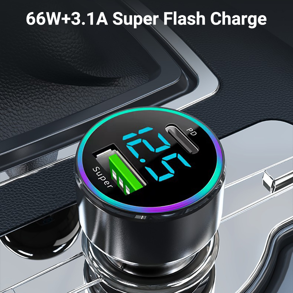 66W PD QC3.0 듀얼 포트 차량용 충전기 디지털 - Phone Accessories You Need 리뷰 및 가격