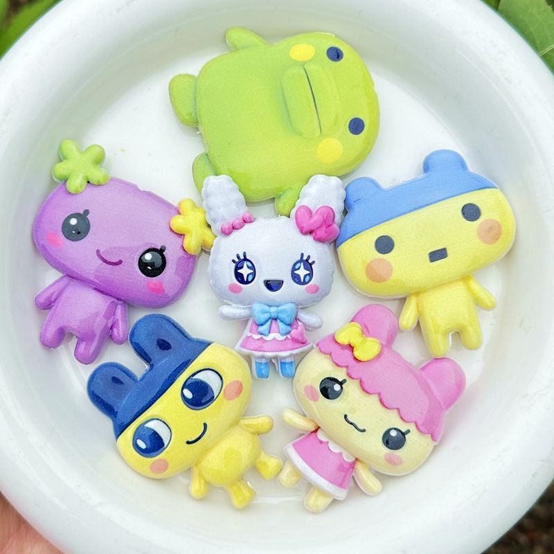 45mm 만화 다마고치 양면 인쇄 속이 빈 구슬, 휴대 - Phone Accessories Diy 리뷰 및 가격