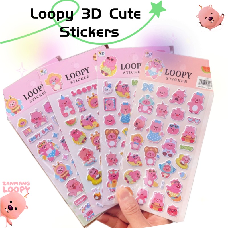 새로운 포로로 애니메이션 귀여운 루피 3D 폼 스티커, - Phone Accessories Diy 리뷰 및 가격